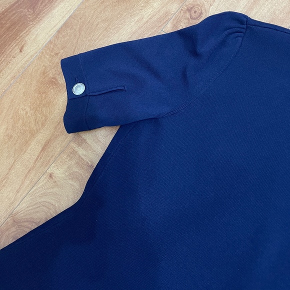 Maje Ralazer Navy Blue Stretch Knit Blazer Dress New With Tags size 38 EU - Picture 4 of 14